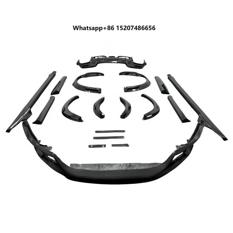 Carbon Fiber Front Lip Side Skirt Rear Diffuser Wide-body Fender Welcome Threshold Body Kit