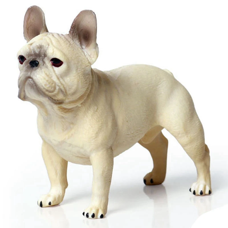 ABXF-Pug Dog French Bulldog Models Standing Position Action Figure Kids Educational Cheap Gift Collection