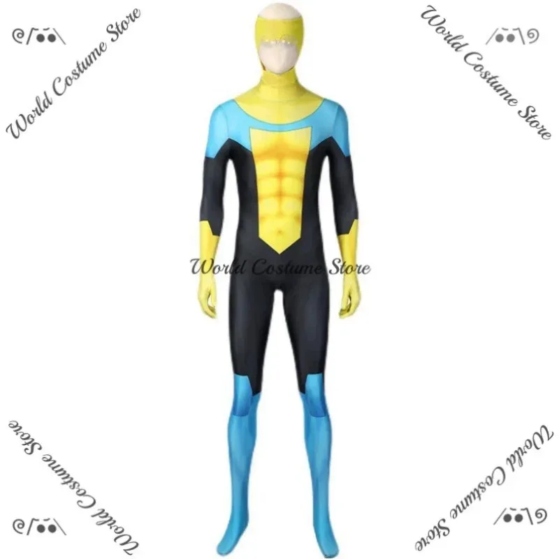 

2025 aaa Anime movie Invincible Mark Grayson Cosplay Fantasia Costume Zentai Jumpsuit Adult Men Outfits Disguise Halloween Carni