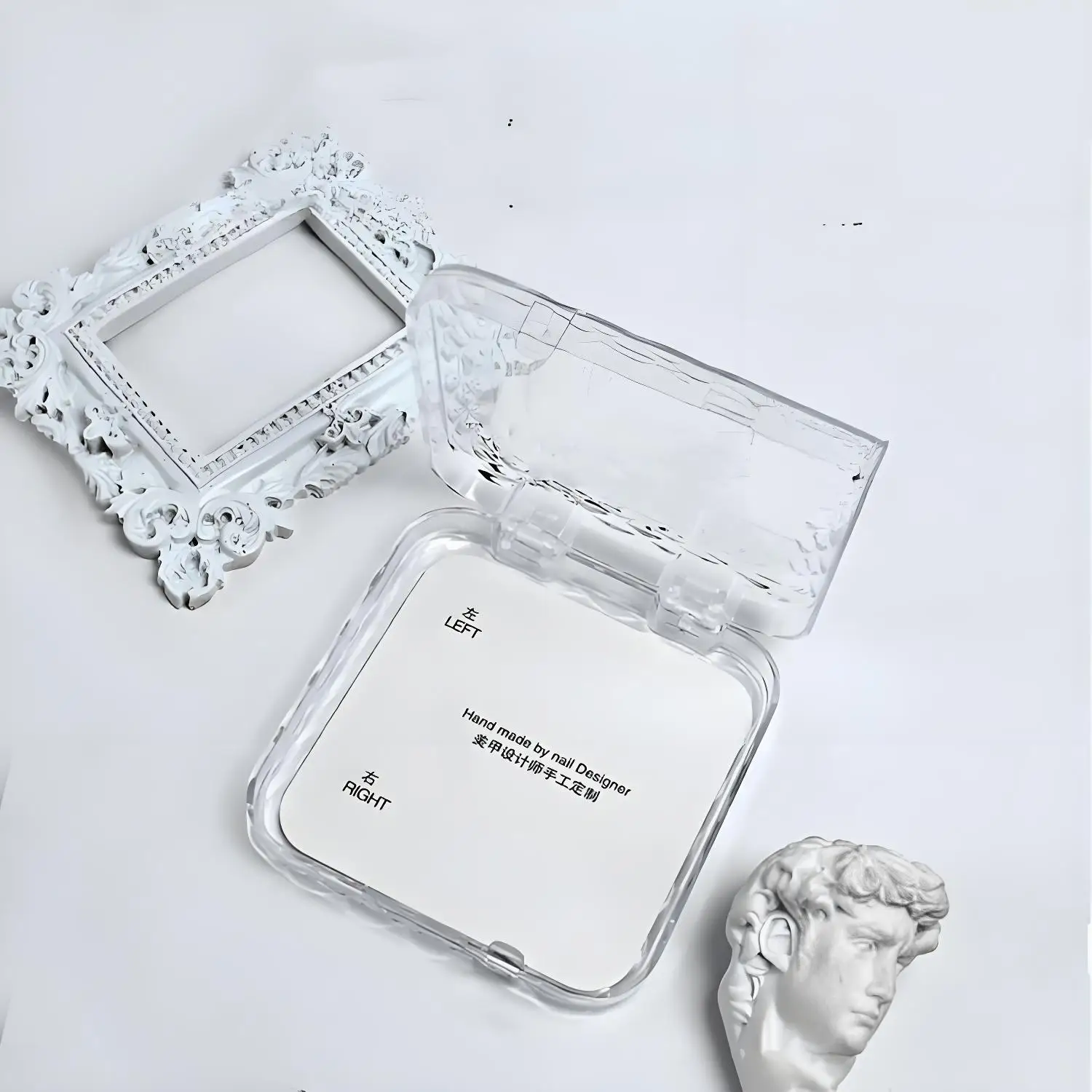 

Нажимные Чехлы для ногтей, прозрачный контейнер для хранения накладных ногтей, демонстрационная подставка для нажима на ногтях, бизнес-шоу, пылезащитный держатель