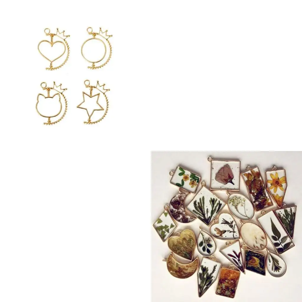 

9HJK Mini Exquisite Rotating Frame Charms Jewelry Making Accessories Hollow Frame