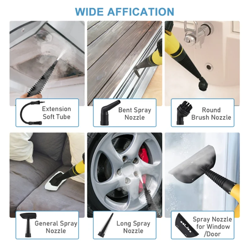 A59E- منظف بخار محمول متعدد الأغراض، منظف بخار مضغوط محمول للأريكة والملابس ومقاعد السيارة