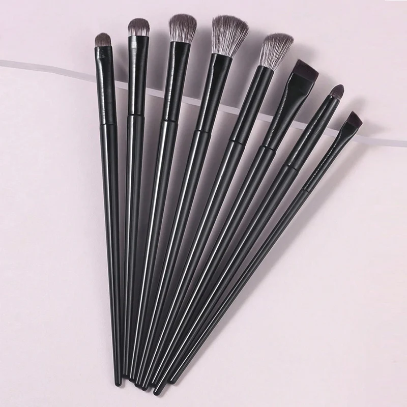 8pcs Eyes Makeup Brushes Set Professional Soft Contouring Eyeshadow Eyeliner Eyebrow Brush Facial Beauty Cosmetic Brushes Tool