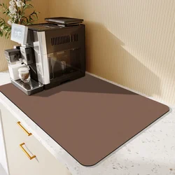 VIKAMA Pure Color Diatomaceous Earth Placemat Floor Mat Bathroom Foot Mat Absorbent Countertop Mat Non-slip Easy Care Floor Mat