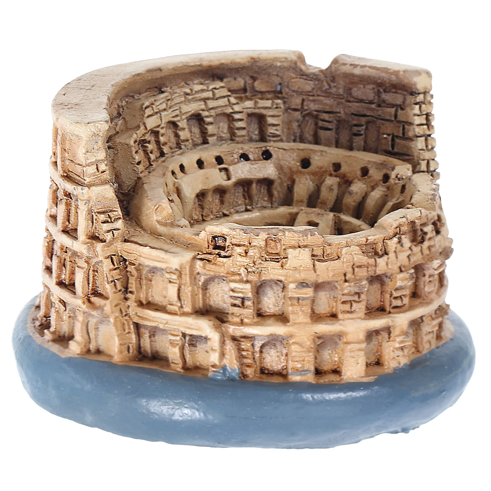 Roman Colosseum Model Fish Tank Roman Architecture Sculpture Miniature Colosseum Building Model Resin Ancient Architecture Figur