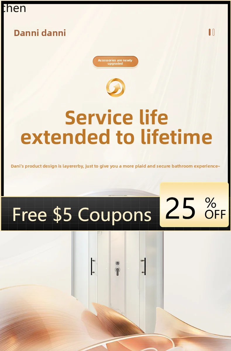 

T25 integral shower room integrated household tempered glass sliding door integral shower room