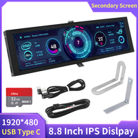 8.8 Inch IPS Type C Secondary Screen Case CPU GPU RAM Computer Monitor USB IPS Dislay Turing Smart Screen No Need AIDA64