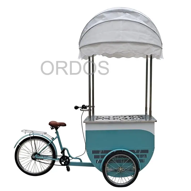 

Lvke ice cream tricycle Italian Ice Cream Cart Popsicle Ice Cream Cart 3 Wheels Bicycle