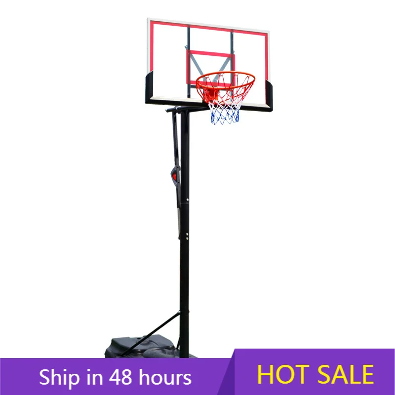 

YTYIN Adjustable Basketball Hoop, Portable Backboard System Stand W/ 2 Wheels, Stable Base, Weather-Resistant, Nylon Net