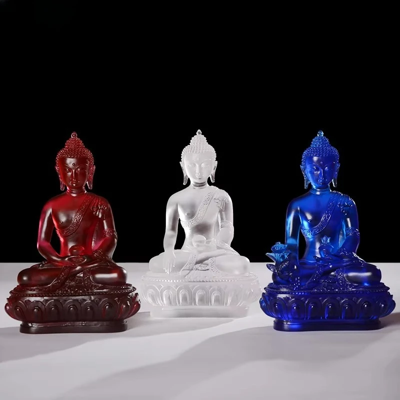 crystal glass China Sanbao Sanbao Buddha statue environmental protection carving wholesale