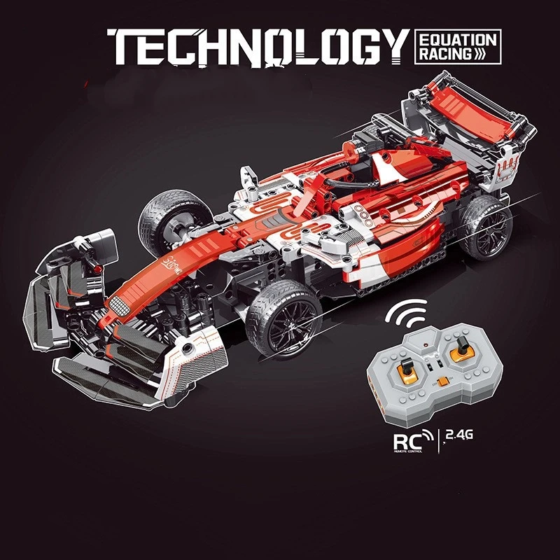 テクニカル F1 レーシングカー RC モデルビルディングブロック MOC 有名なスーパーカードリフトレーシングシティレンガ教育玩具子供のギフト