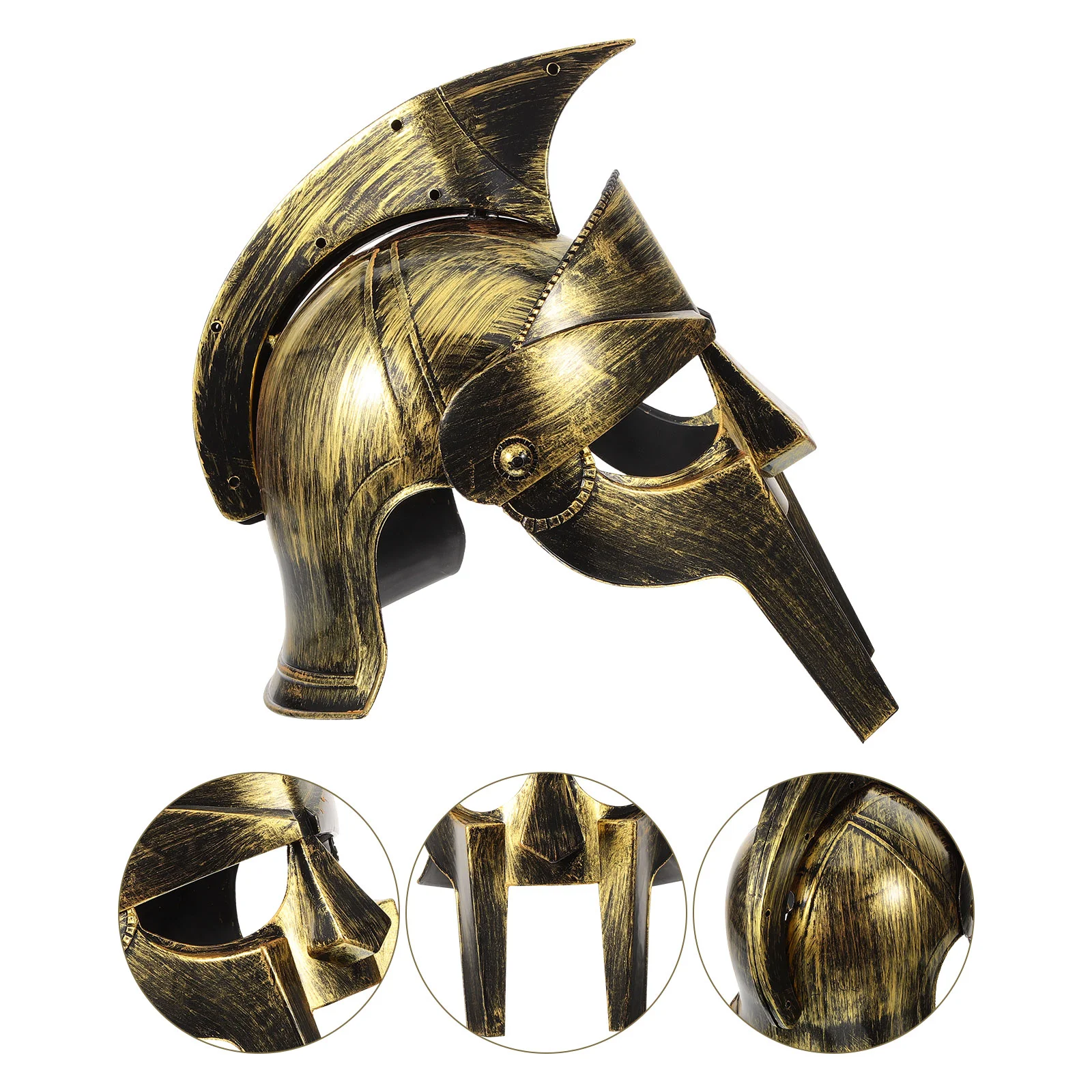 Ancient Roman Knight Costume Helmets Medieval Soldier Hat Prop Carnival Photo Headwear Cap