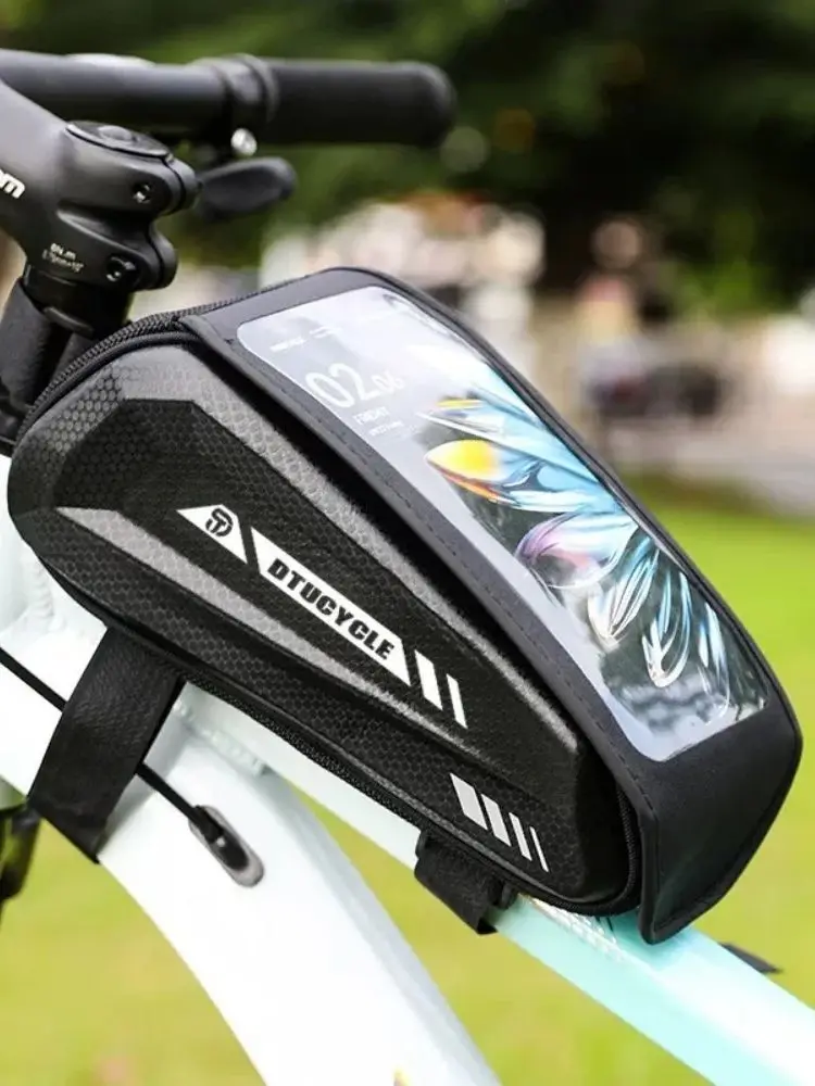 AliExpress NONE New EVA Hard Shell Waterproof Cycling Phone Touchscreen Bicycle Front Beam Bag