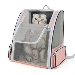 Bolsa de transporte mochila transpirable para gatos y perros pequeños