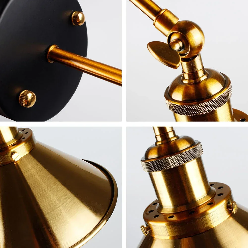 Moderno estilo nórdico lâmpada de parede LED, preto e branco, espelho de luz, cobre, quarto, sala de estar, banheiro