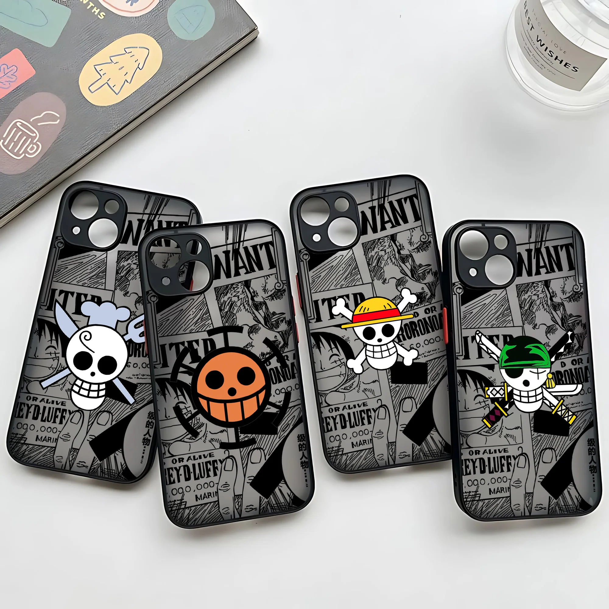 

One PIece Cartoon Phone Case For iPhone 17e 17 16e 16 15 14 13 12 11 Mini Pro Air Max X XR XSMax 7 8 6 6s Plus Matte Clear