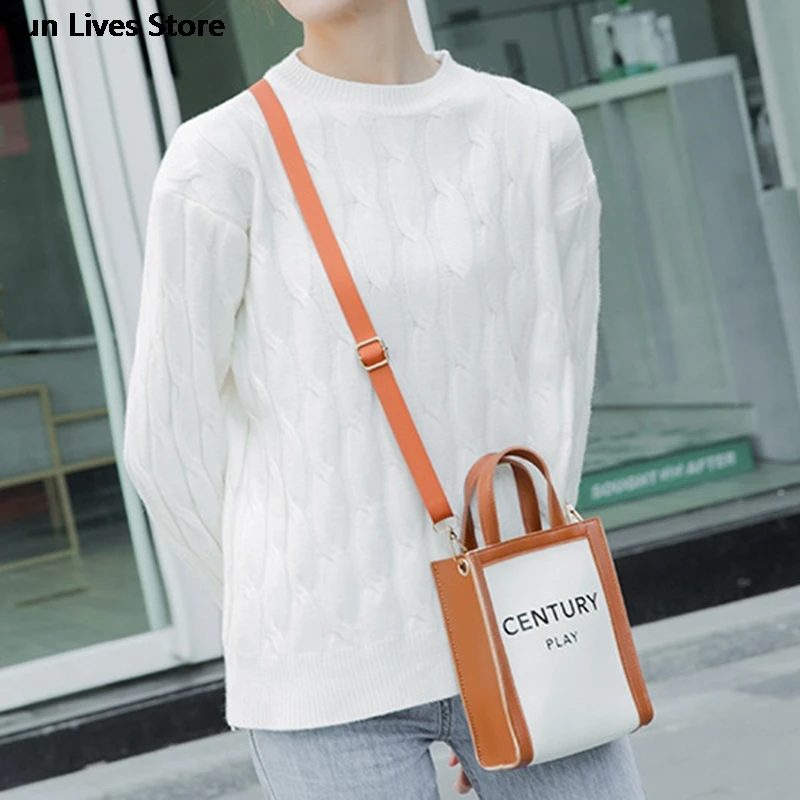 Stitching Women Summer Shoulder Bags PU Leather Ladies Shoulder Totes Square Bag Clutch 2022 Female Party Handbags Purse Trendy