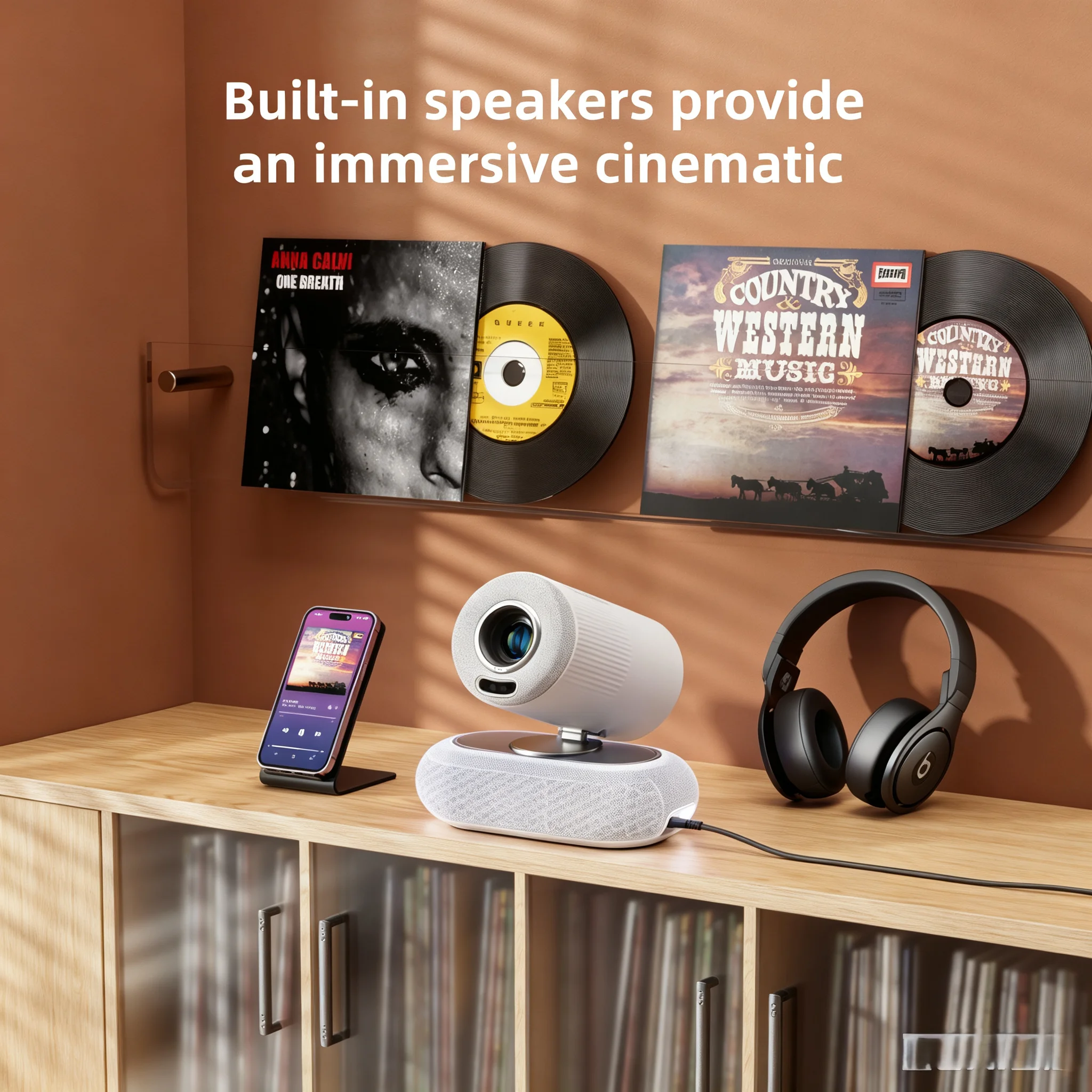 Projetor Portátil Inteligente - Home Cinema Karaoke Projector avaliação e preço