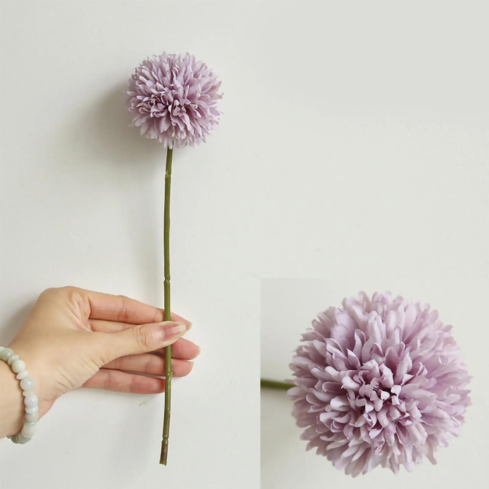 

Simulation Hydrangea Bouquet Multicolor Fake Silk Flower Ball Chrysanthemum For Dining Table Living Room Home Decoration