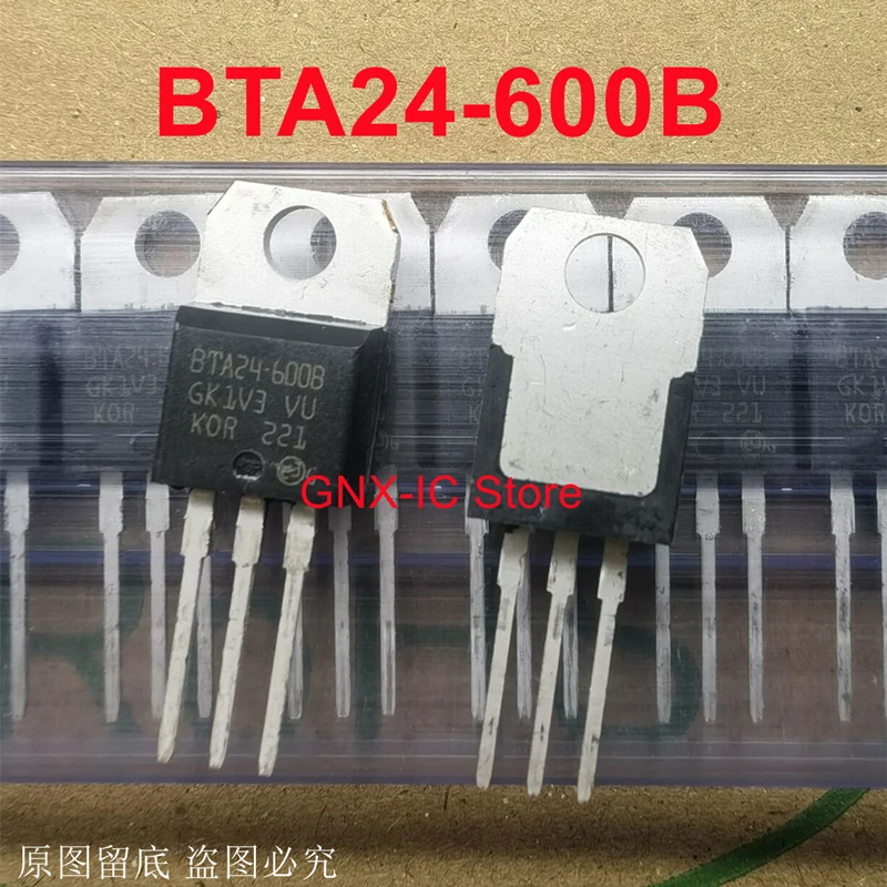 10PCS/Lot 100% Real Original New BTA24-600B BTA24 600B 6008 BTA24600B BTA24-600BRG Triac 24A 600V