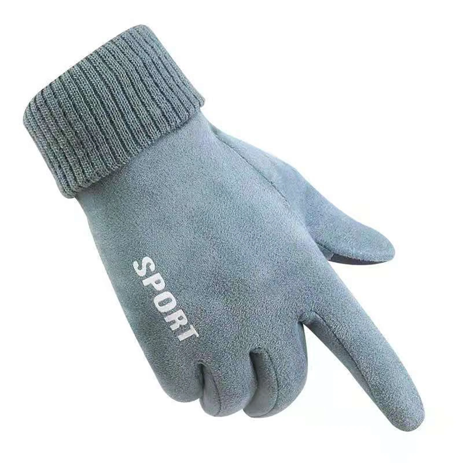 Winter Windproof Gloves Lake Blue/Pink Touch Screen Glove Anti-Slip Warm Gloves for Horseback Outdoor Riding Bike