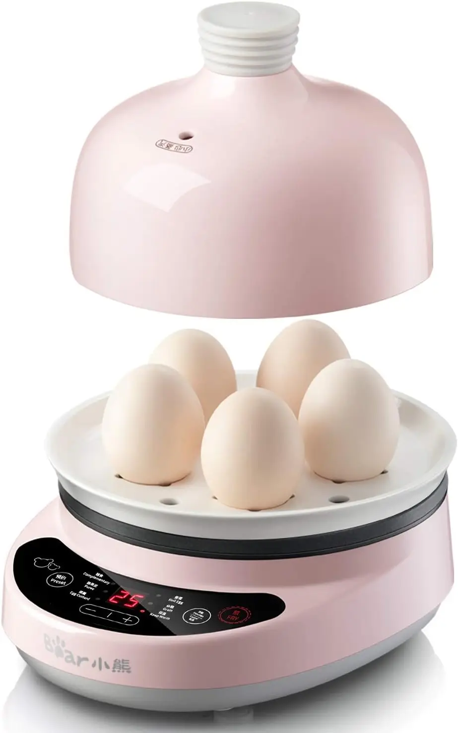 -B05C1 Rapid Multi-function Egg Cooker with Auto Shut Off, for Boiling, Steaming and Frying, with Ceramic Steaming Rack