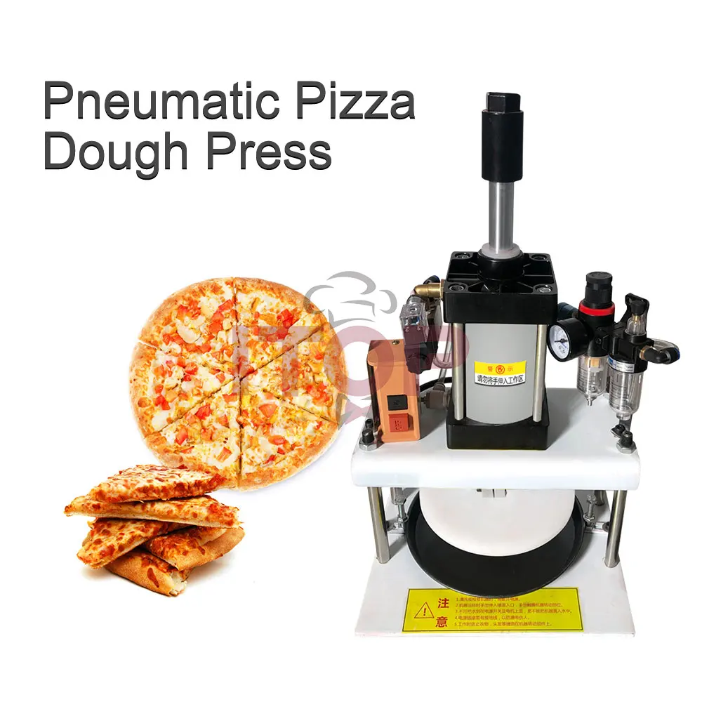 Hand Pizza Dough Flattening Press 7-12 Inch Pneumatic Pizza Dough Pressing Machine Full-cooked Baked Pancake Press Machine