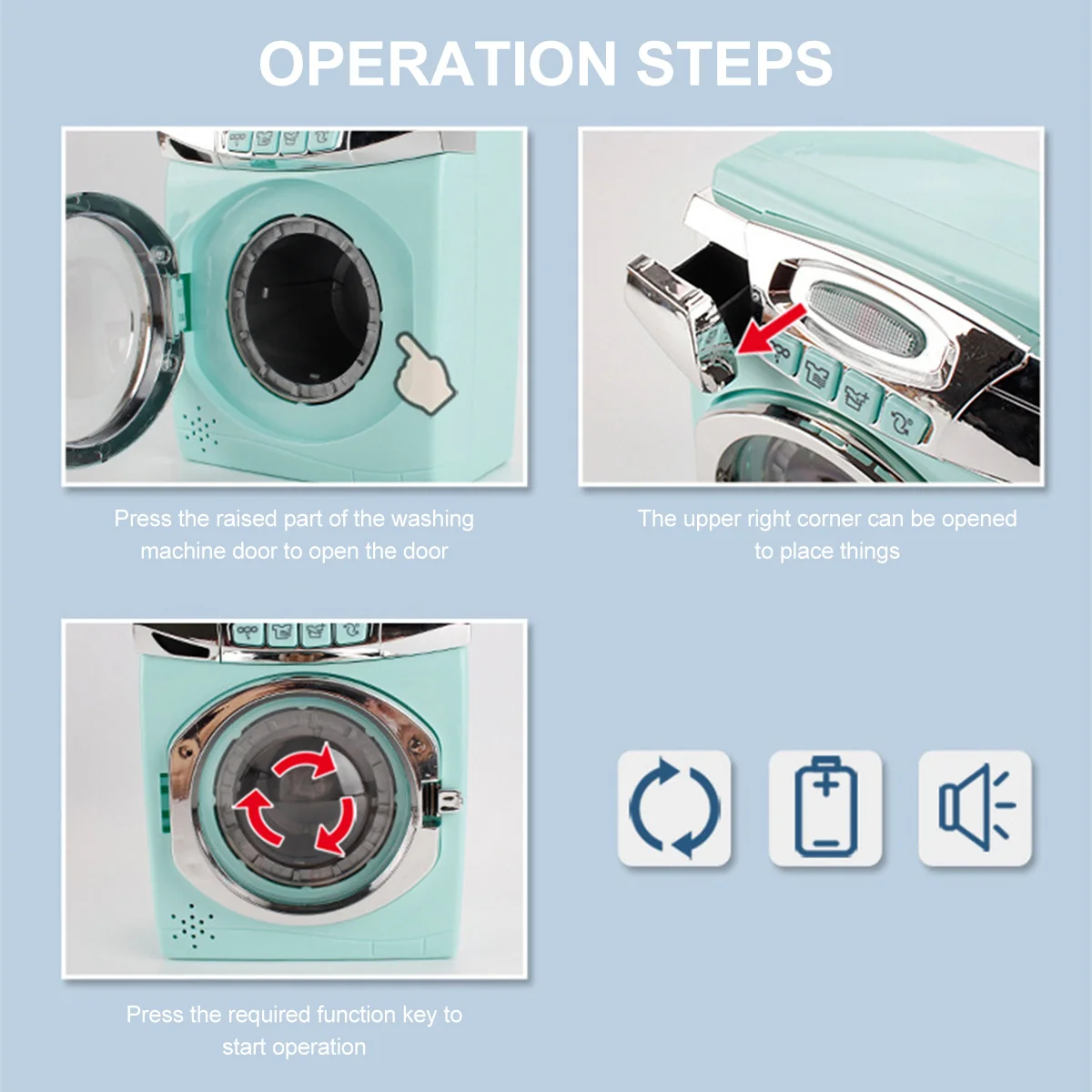 赤ちゃん用模擬洗濯機 プラスチック製教育玩具 耐久性なし クリエイティブな早期学習 インタラクティブなギフト