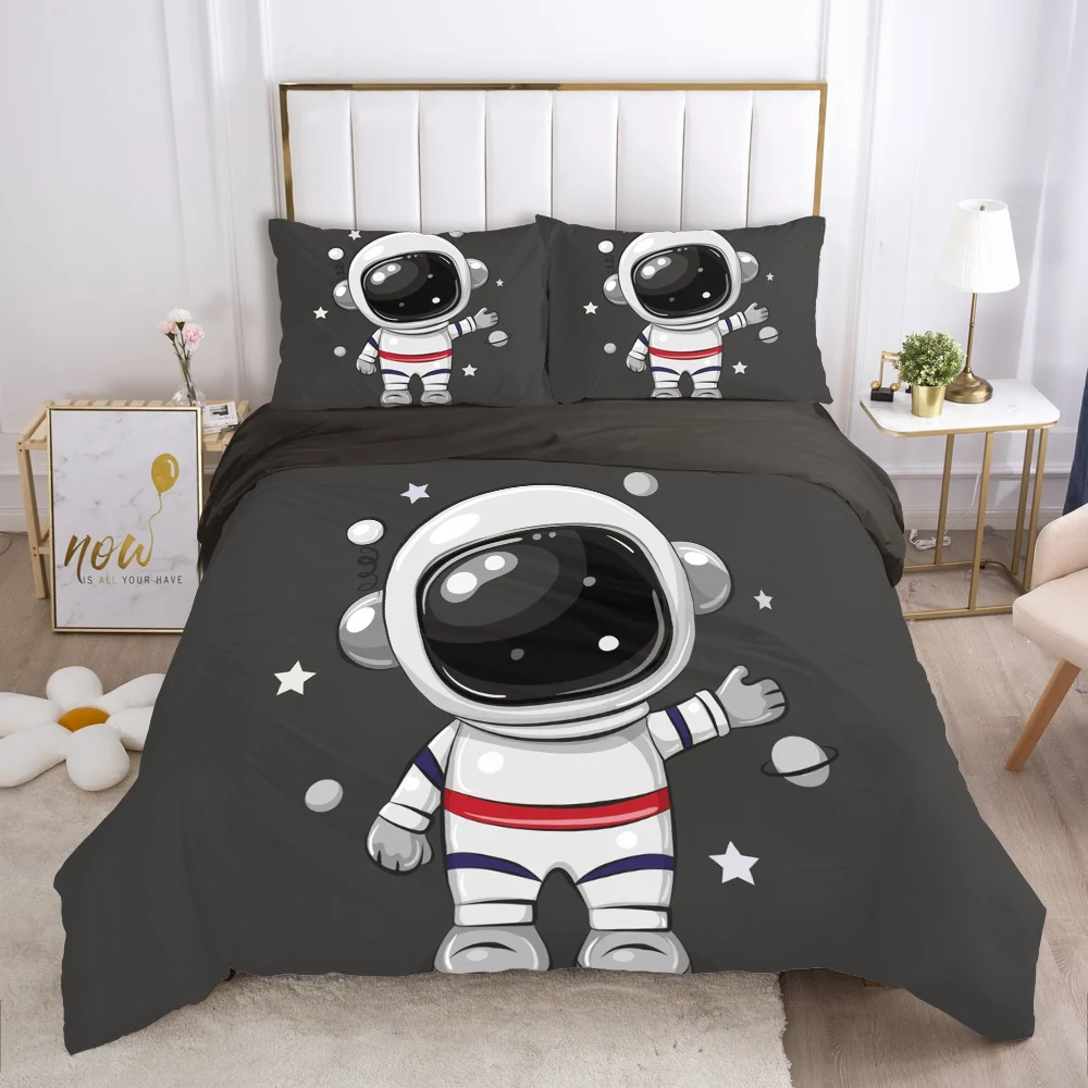 

Astronaut Children Bedding Set for Kids Baby Child King Queen Quilt Cartoon Duvet Cover Set Pillowcase Bed Linens Bedclothes