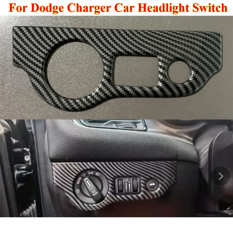 

1PCS for Dodge Challenger for Dodge Charger Car Headlight Switch Button Decoration Cover Accessories