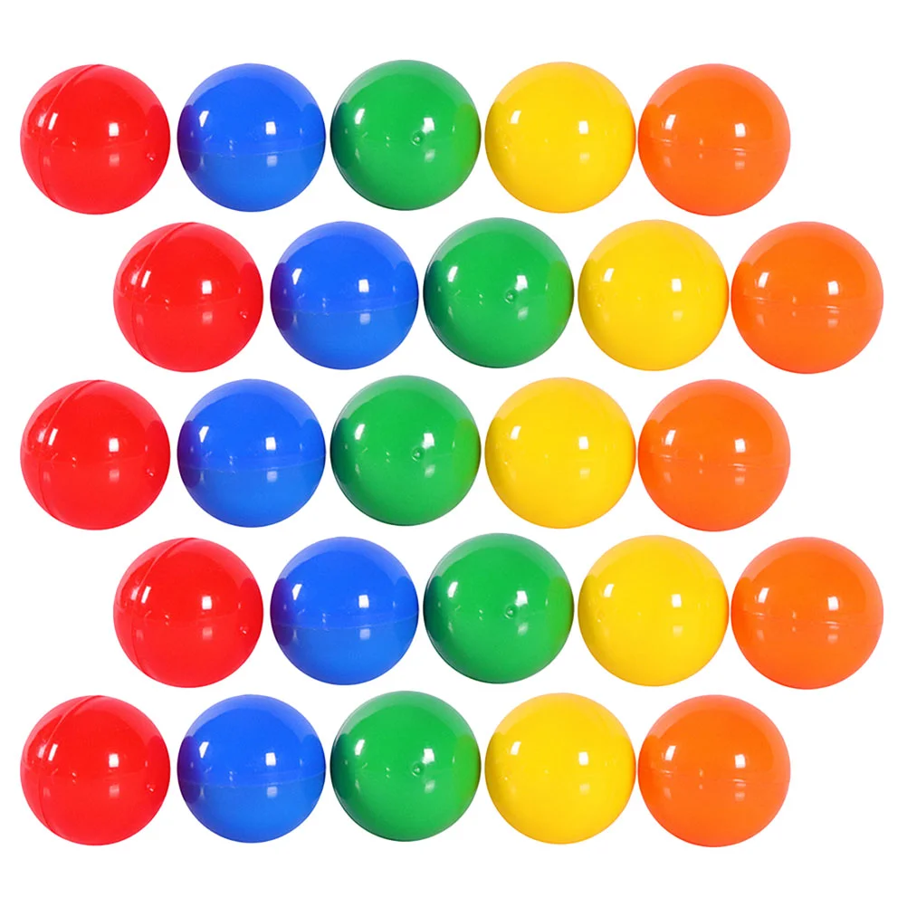 50 Pcs Lottery Ball Bingo Balls with Cage Activity Party Colored Raffle Drawing Small Game Picking for Sphere