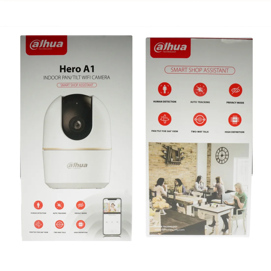 Dahua Original DH-H5AE 5MP Indoor Fixed-focal Wi-Fi Pan & Tilt Network Camera AI Human Detection Support 360° View Auto Tracking