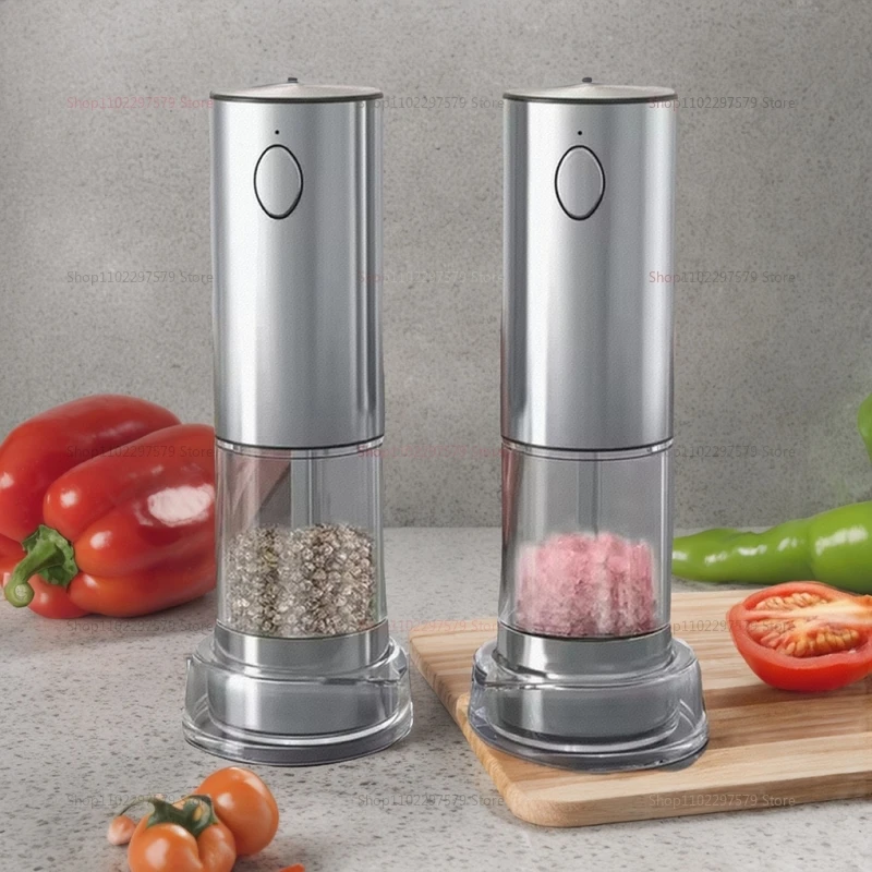 مجموعة مطحنة الملح والفلفل الكهربائية، قابلة لإعادة الشحن عبر USB، خشونة قابلة للتعديل، أدوات مطبخ مطحنة أوتوماتيكية ذات سعة كبيرة