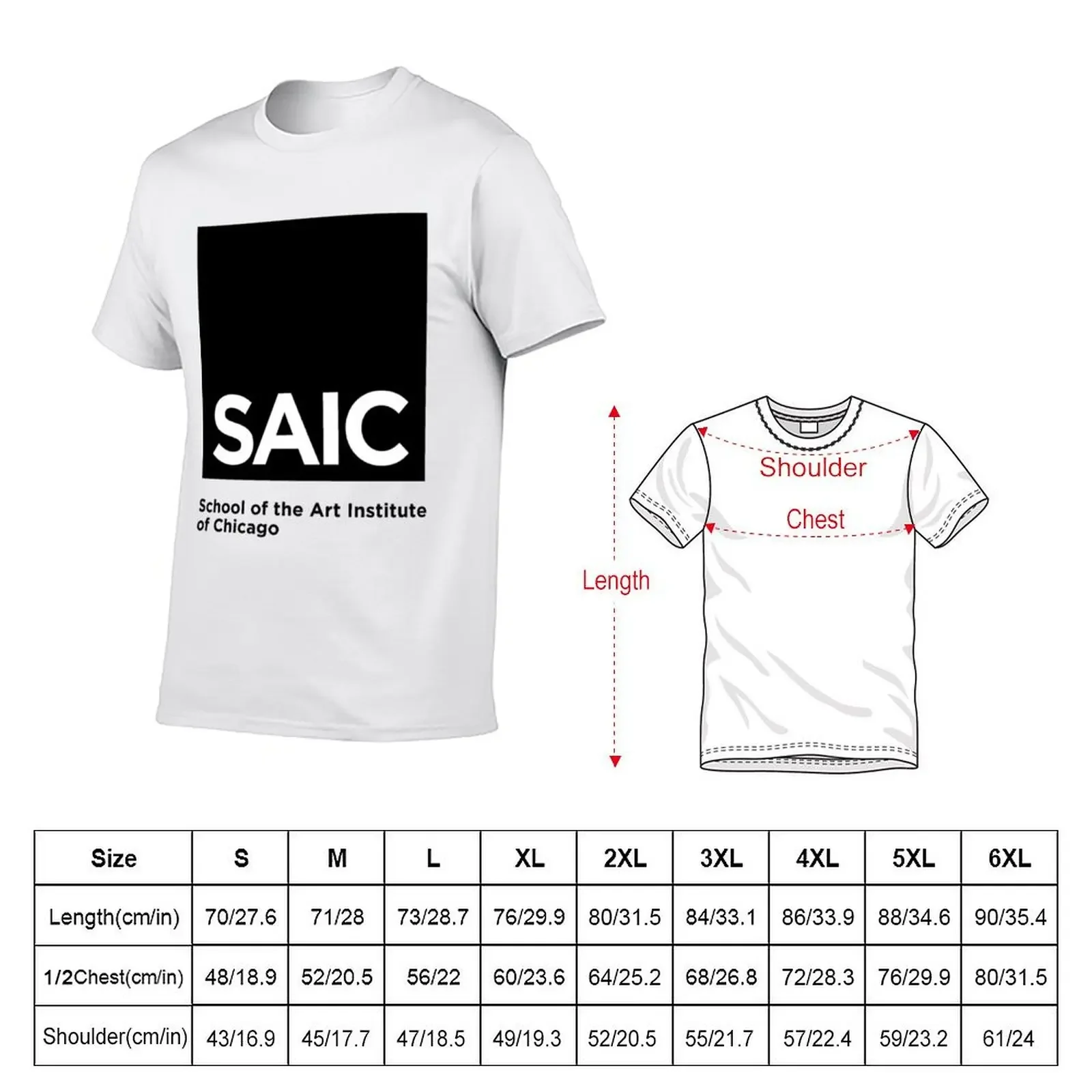 School of the Art Institute of Chicago (SAIC) T-shirt vintage clothes shirts graphic tees sweat shirts, men