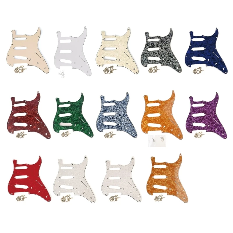 

11 Holes 3 Ply Guitar Bass Pickguard Scratch Plate SSS Scratch Plate for Standard . Modern Guitar Replacements