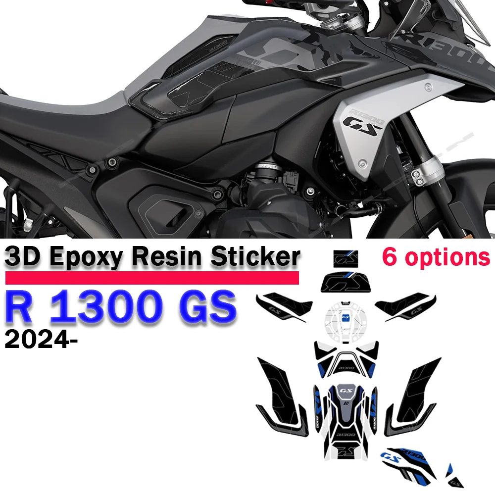 

R1300GS Motorcycle 3D Epoxy Resin Stickers Fuel Tank Pad For BMW R 1300 GS R1300 GS 2024 Tank Mat Decal Protection Complete Kit