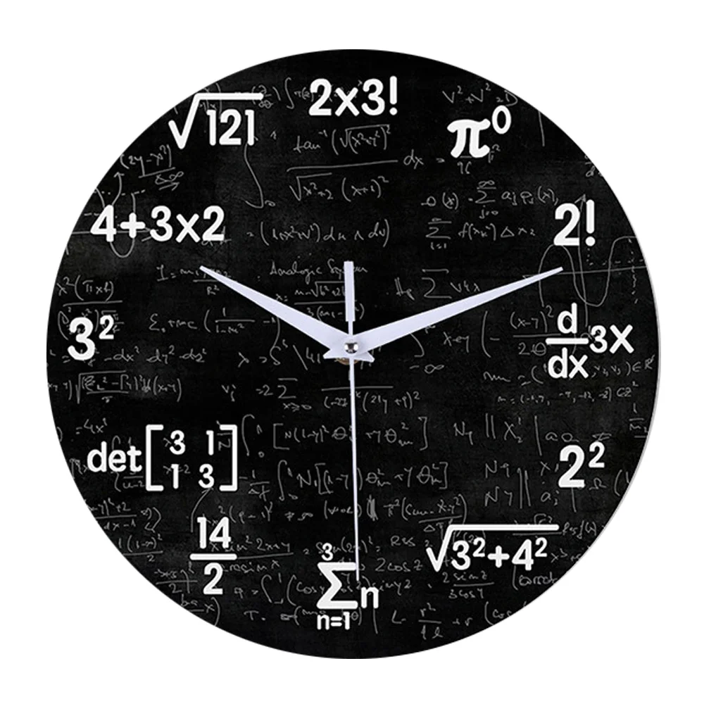 Math Wall Clock,Mathematics Clock,for Kids Math Formulas Icons Wall Clock Classroom Decor,Gift for Teacher HOT