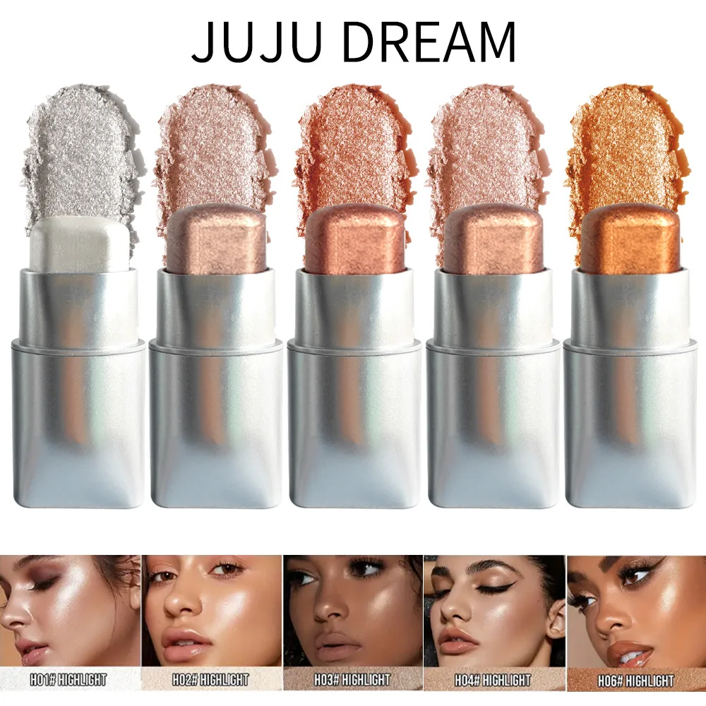 Glowy Highlighter Stick – Shimmer Finish, Waterproof, Long-L