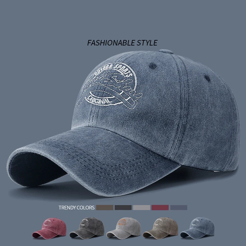 New Four Seasons Faded Wash Old Baseball Cap Embroidered Lettering Fashionable Casual Sunscreen Cap Men's And Women's