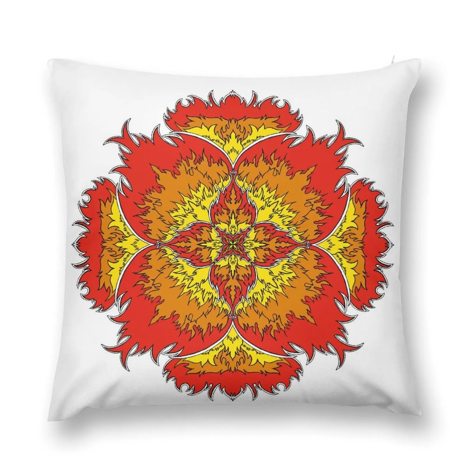 

Fiery Mandala Throw Pillow Pillow Decor Cushion Cover Luxury Christmas Pillow Cases Rectangular Cushion Cover