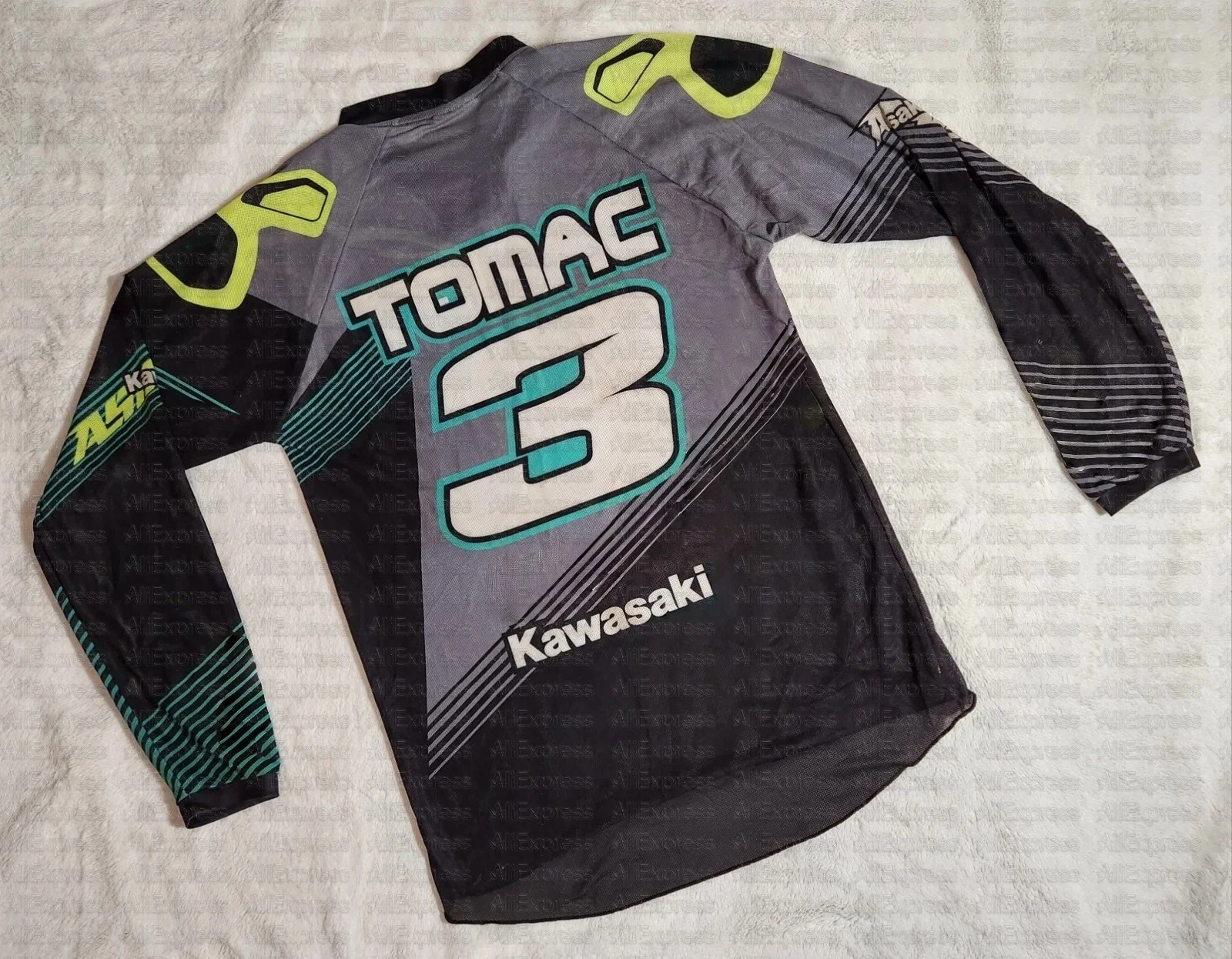 

ELI TOMAC Kawasaki винтажная футболка для мотокросса, быстросохнущая футболка с длинными рукавами, спортивный топ для взрослых и детей