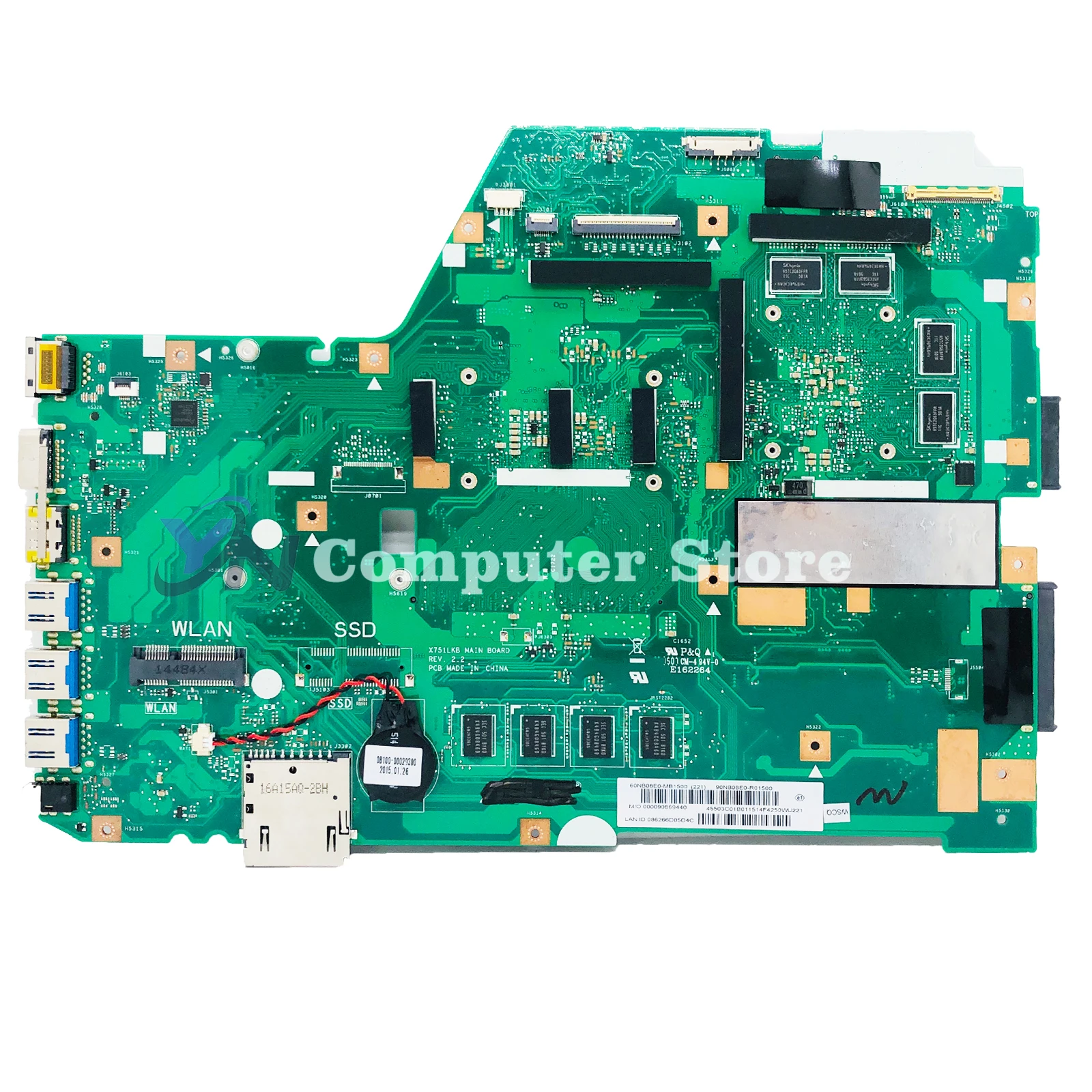 X751LKB Mainboard A751LX X751LX K751LX F751LX K751LK F751LK Laptop Motherboard I3 I5 I7 4th/5th Gen GTX950M/GTX850M 4GB/RAM