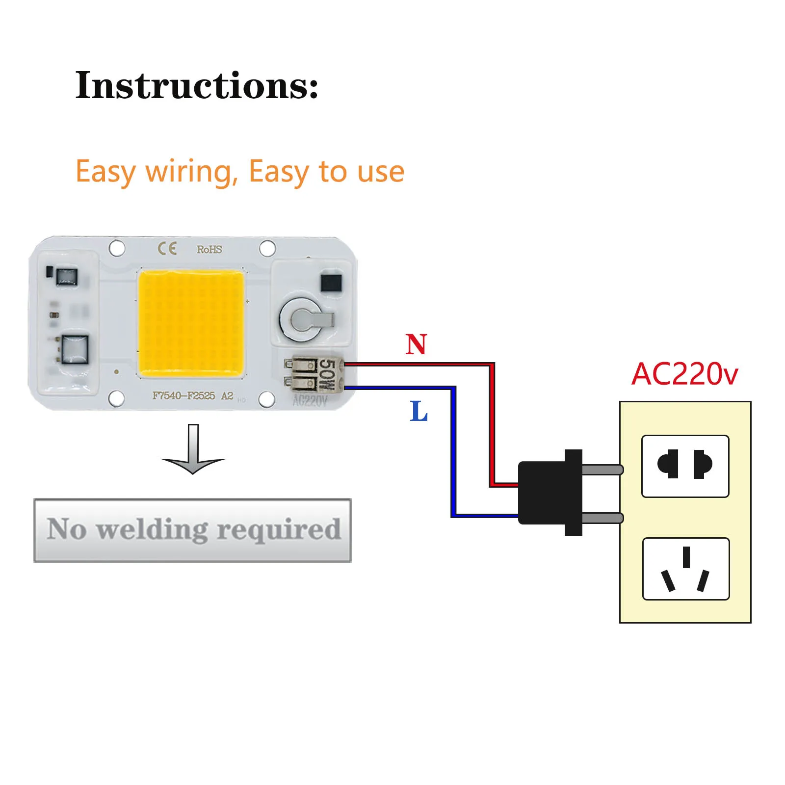 LED Plant Lighting Outdoor Lighting Dimmable Grow Light Welding Free Indoor Plant Seedling Grow and Flower 50W AC220V