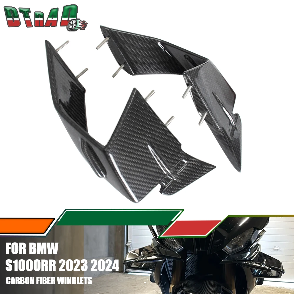 

2023 2024 For BMW S1000RR Carbon Fiber Winglets Motorocycle Fixed Side Wings Spoiler Fairing Kits S1000 RR Strasse Modified Part