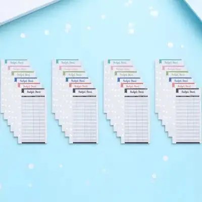 24Pcs Portable Budget Refill Sheets For Wallet Budgeting Teacher Planner Cards Six-holes Expense Tracking Cash