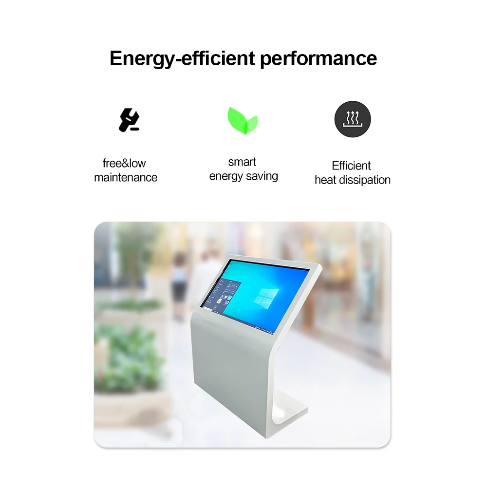 49 Inch Touch Screen Kiosk U Shape Totem Display Interactive Screen Network Wifi Interactive Information Inquiry Screen  Display