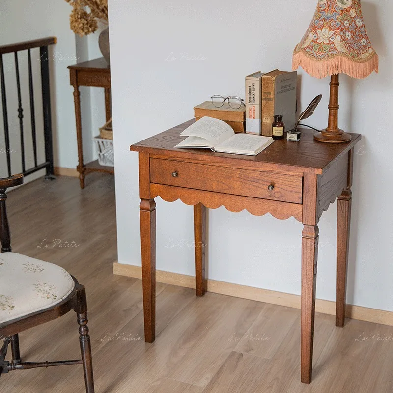 Yuelanju retro makeup dressing table living room bedroom study medieval home desk writing office leisure table