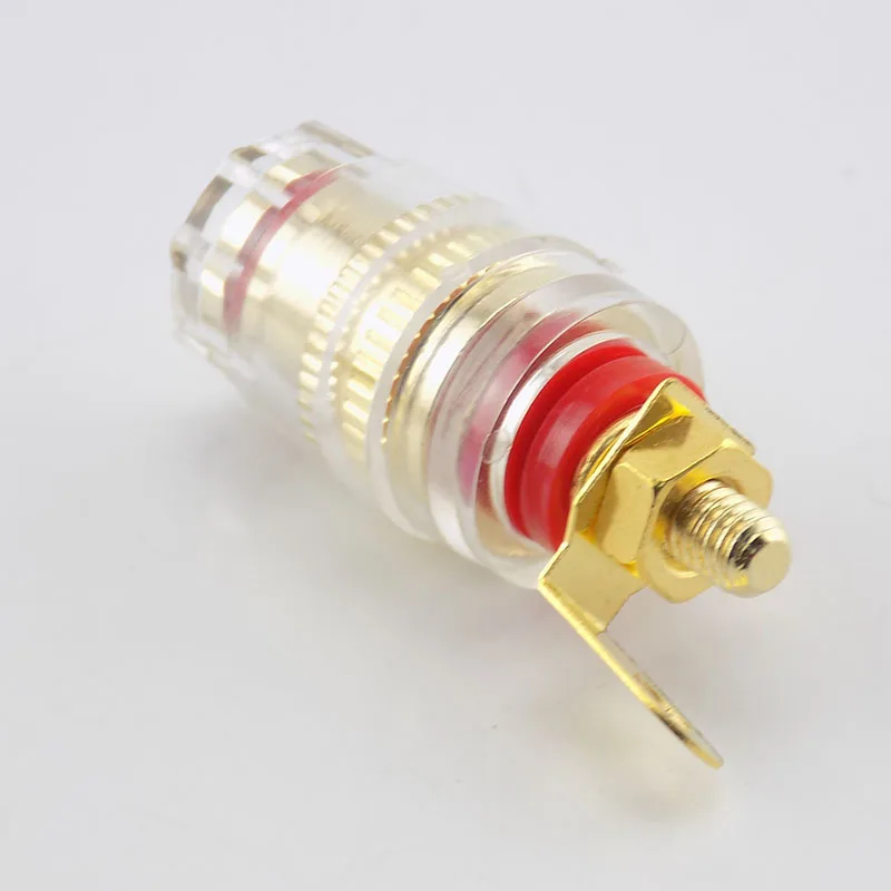 1pair 2pcs Banana Plug Connector 4mm Thread Medium Amplifier Speaker Spade Terminal Binding Post Banana Socket Connector 33MM B4