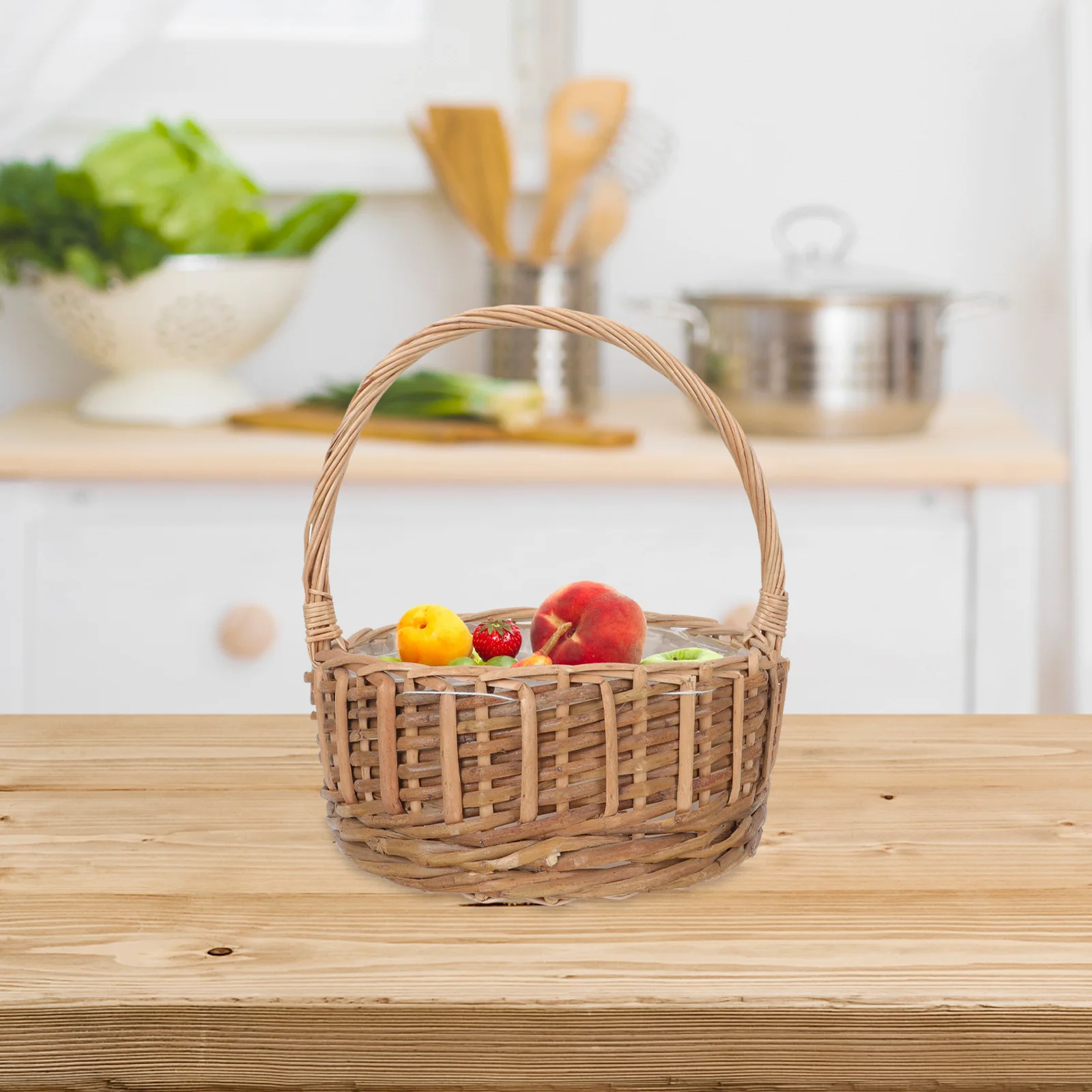 

Rattan Storage Baskets Woven Large Capacity H woven Home Decor Flower Laundry Durable Household