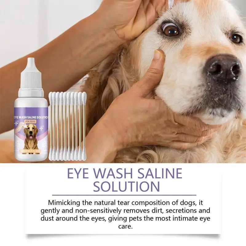 Eye Drops For Dogs Dog And Cat Eye Rinse 30ml Removes Debris Prevent Tear Stains Gentle Formula Easy Application Safe For Pets